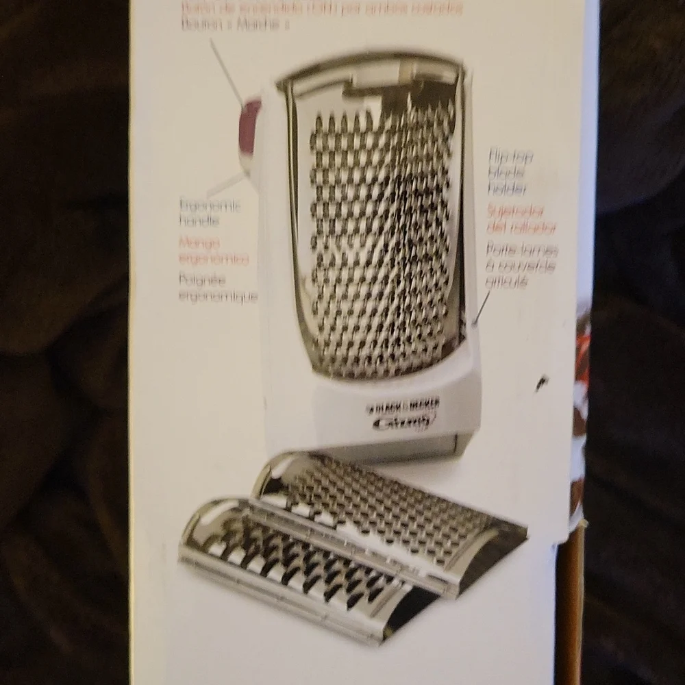 Black & Decker Gizmo cordless grater Rechargeable 3 blades cheese chocolate NEW